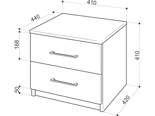 Чертежи прикроватных тумбочек с размерами
